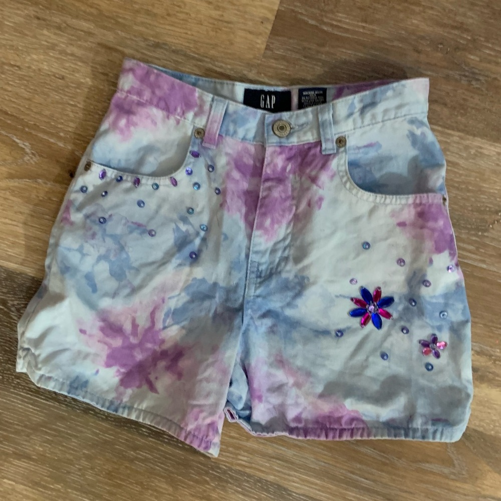 Y2K purple high waist shorts
